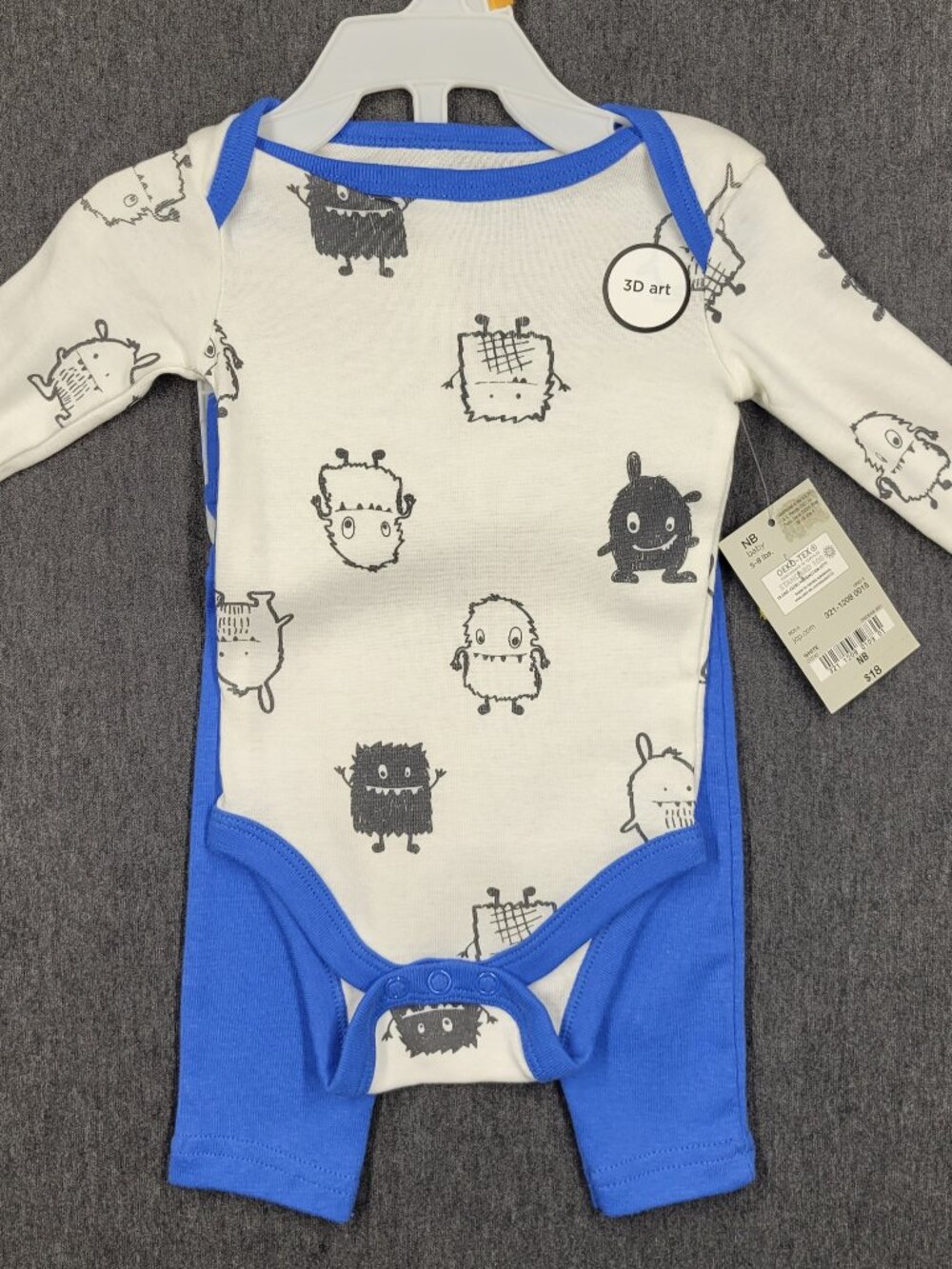 Infant boy two piece set, Okie dokie, size nb, multicolored,  new with tags